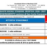 QUOTE_SOC_2026-2027 – QUOTE ASSOCIATIVE – SAN CARLO CANEVESE